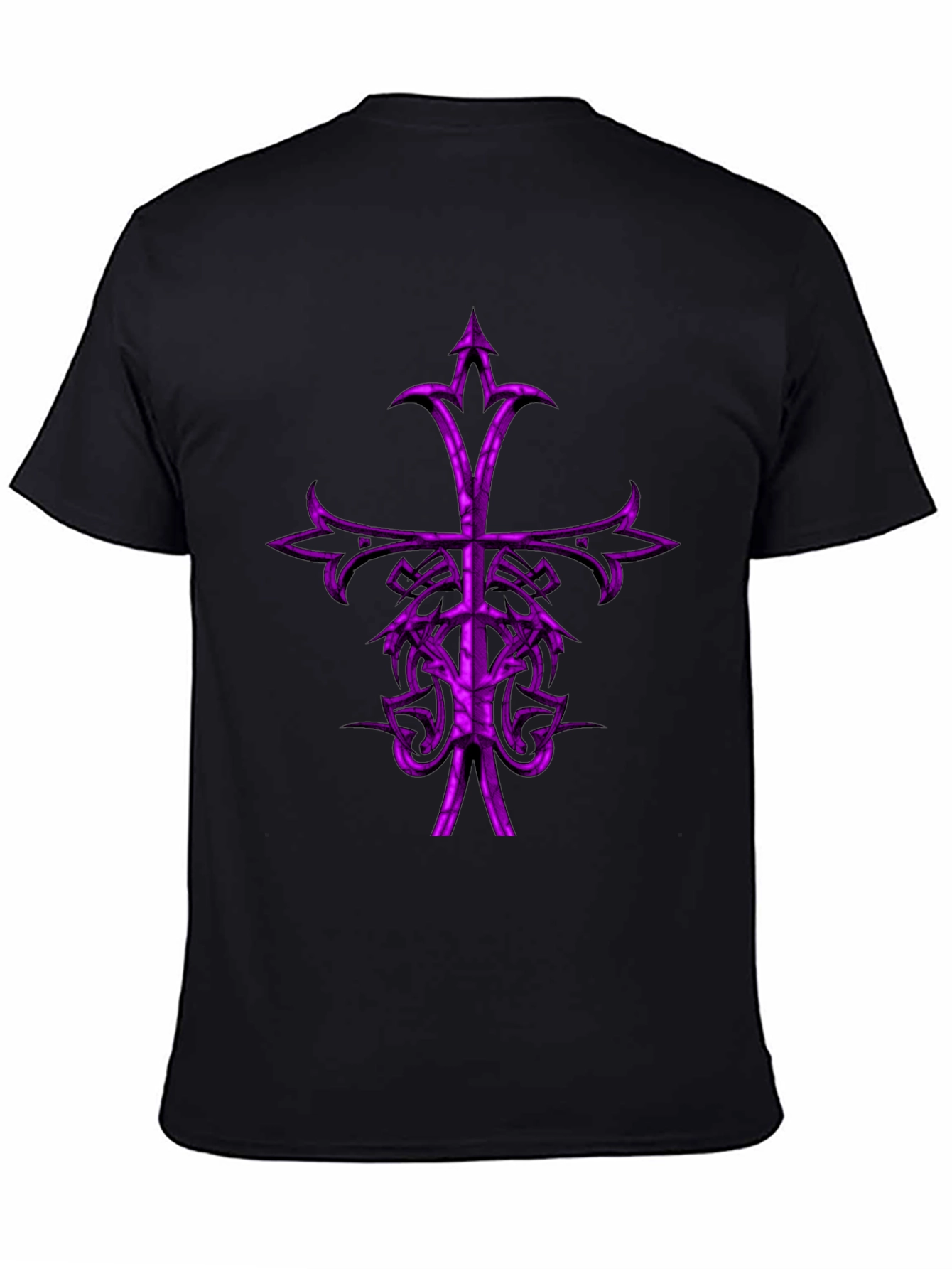 Gothic Purple Cross Graphic Tee