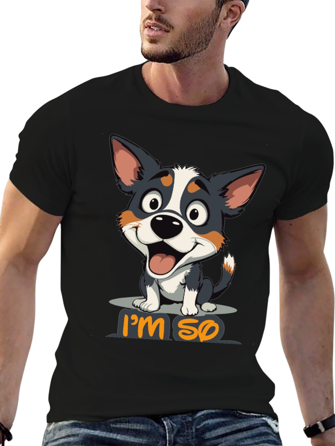 Im So Happy Dog Graphic T-Shirt