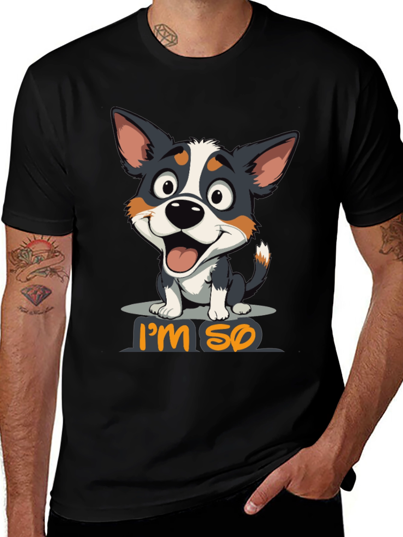 Im So Happy Dog Graphic T-Shirt