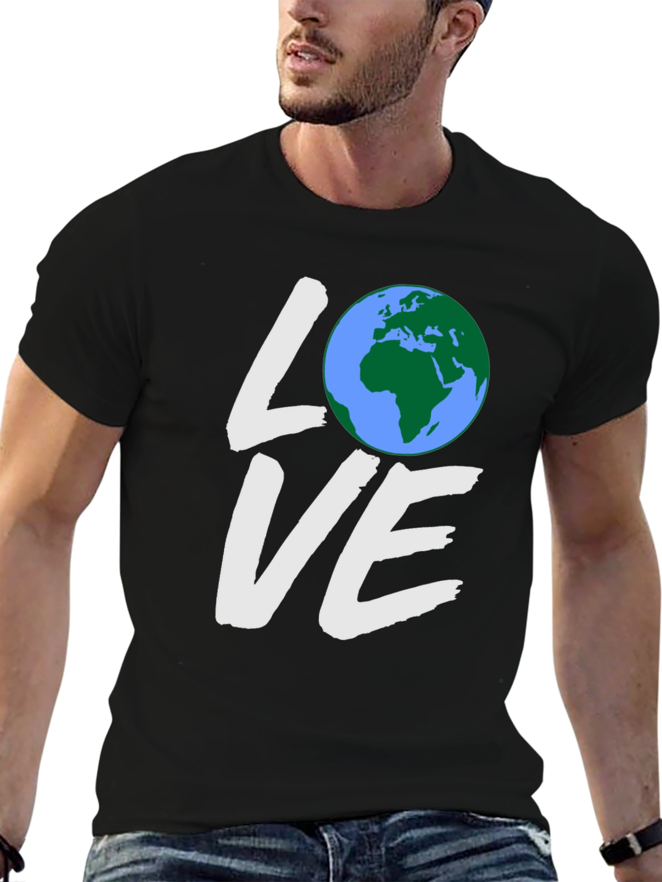 Love Earth Black Graphic Tee