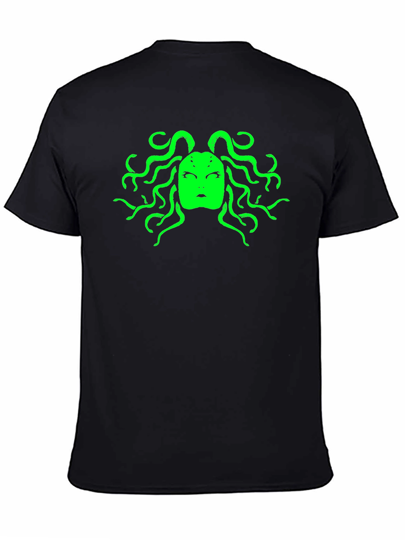 Medusa Graphic Tee - Bold Black Cotton T-Shirt