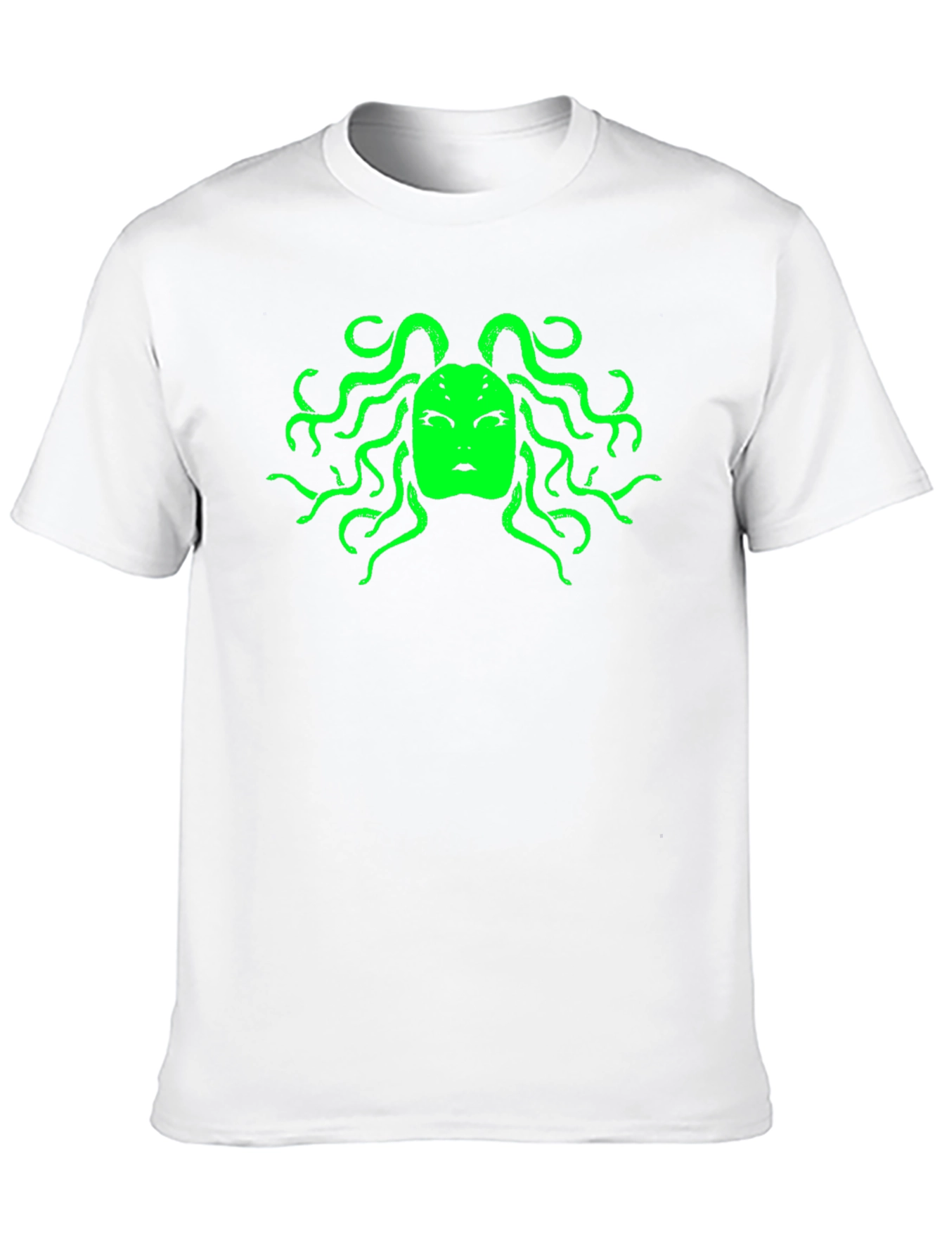 Medusa Graphic Tee - Bold Black Cotton T-Shirt