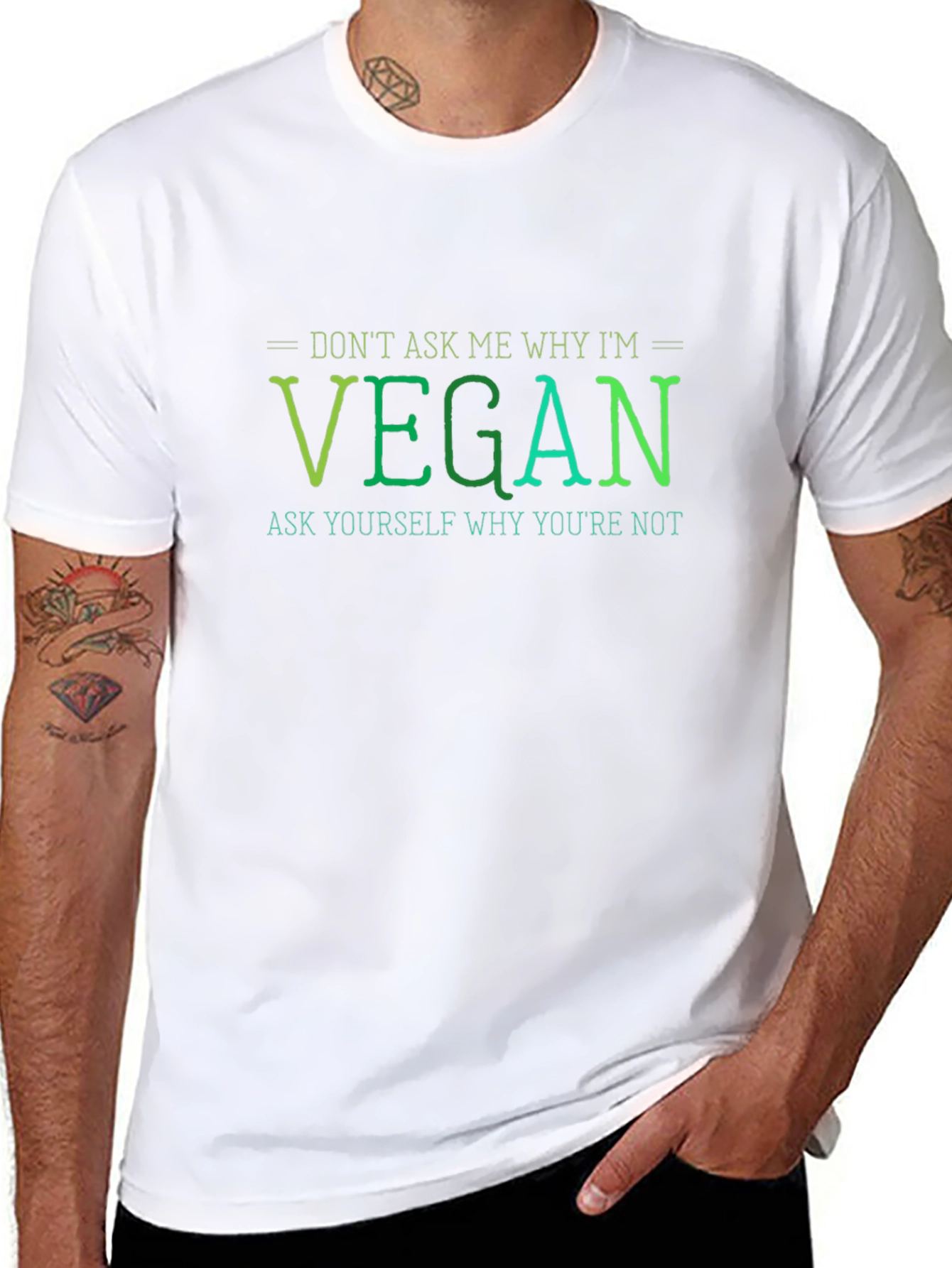 Vegan Statement T-Shirt - Ask Yourself