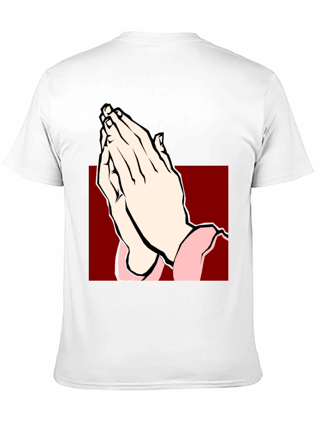 Praying Hands Graphic Tee - Black Cotton T-Shirt