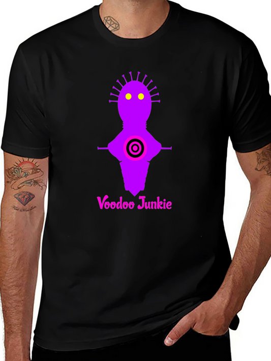 Voodoo Junkie Graphic Tee - Black Cotton T-Shirt