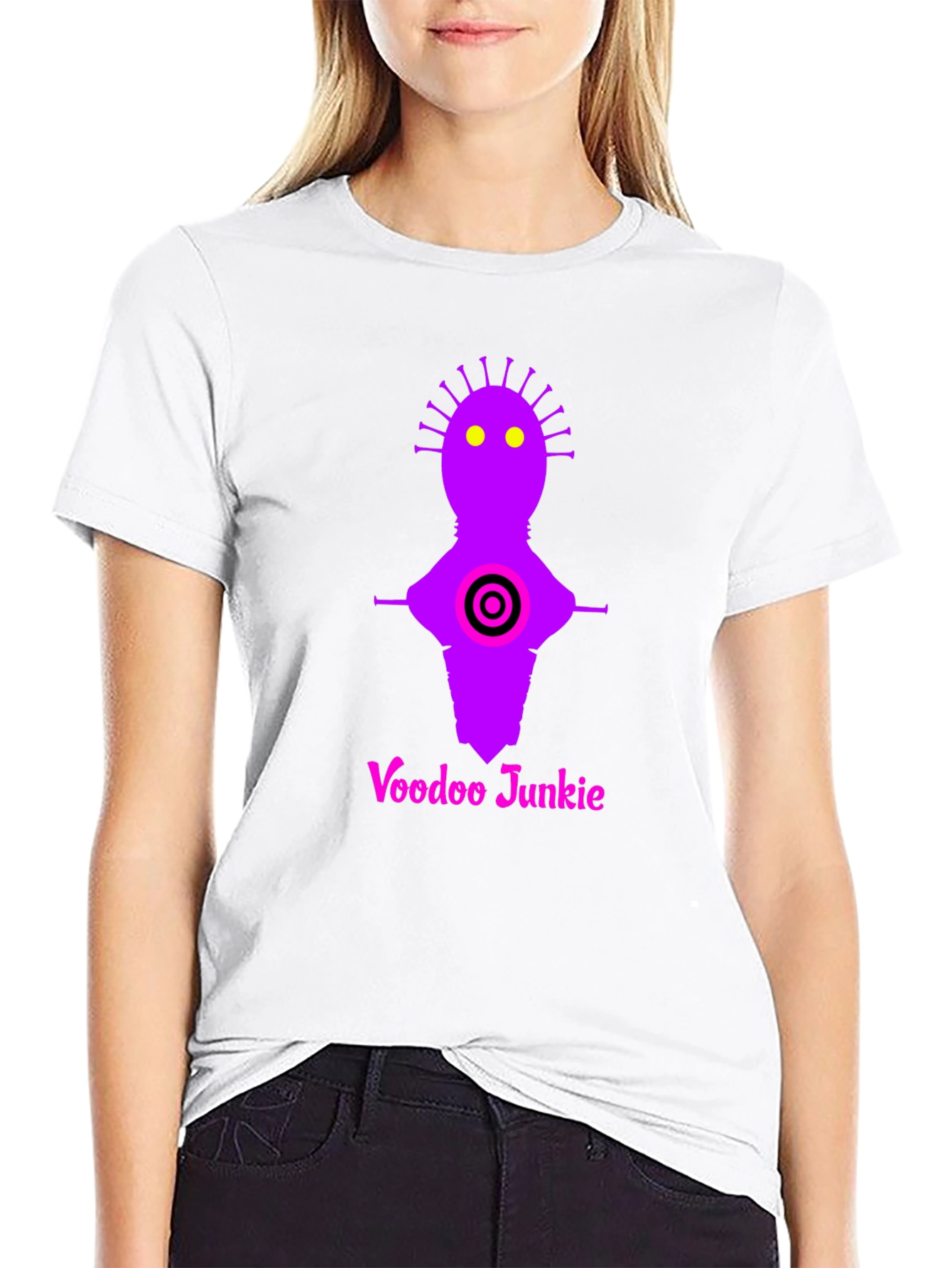 Voodoo Junkie Graphic Tee - Black Cotton T-Shirt