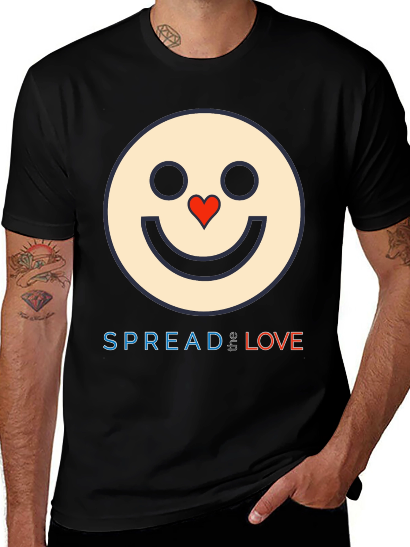 Spread Love Graphic T-Shirt - Black