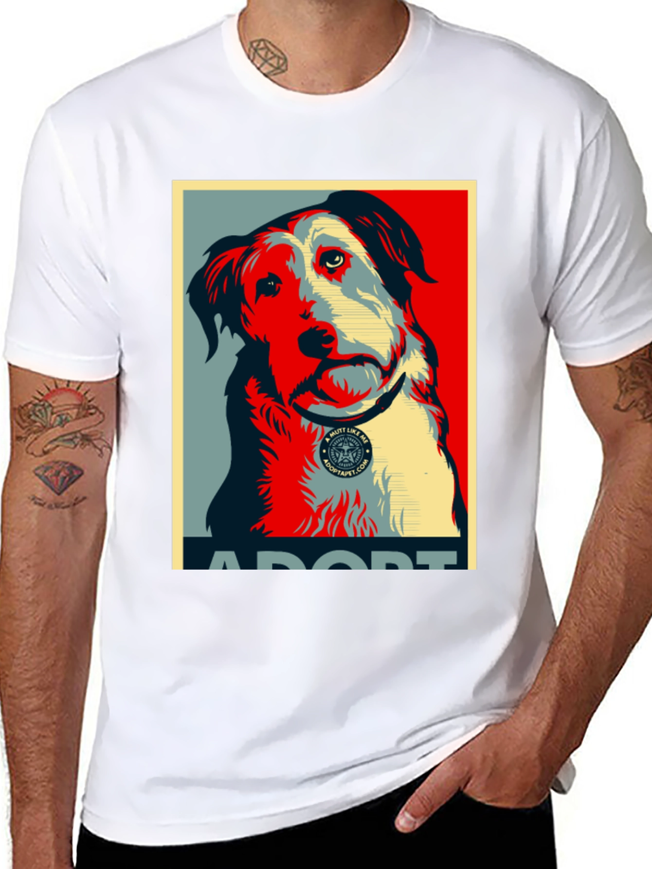 Adopt a Mutt Dog Graphic T-Shirt