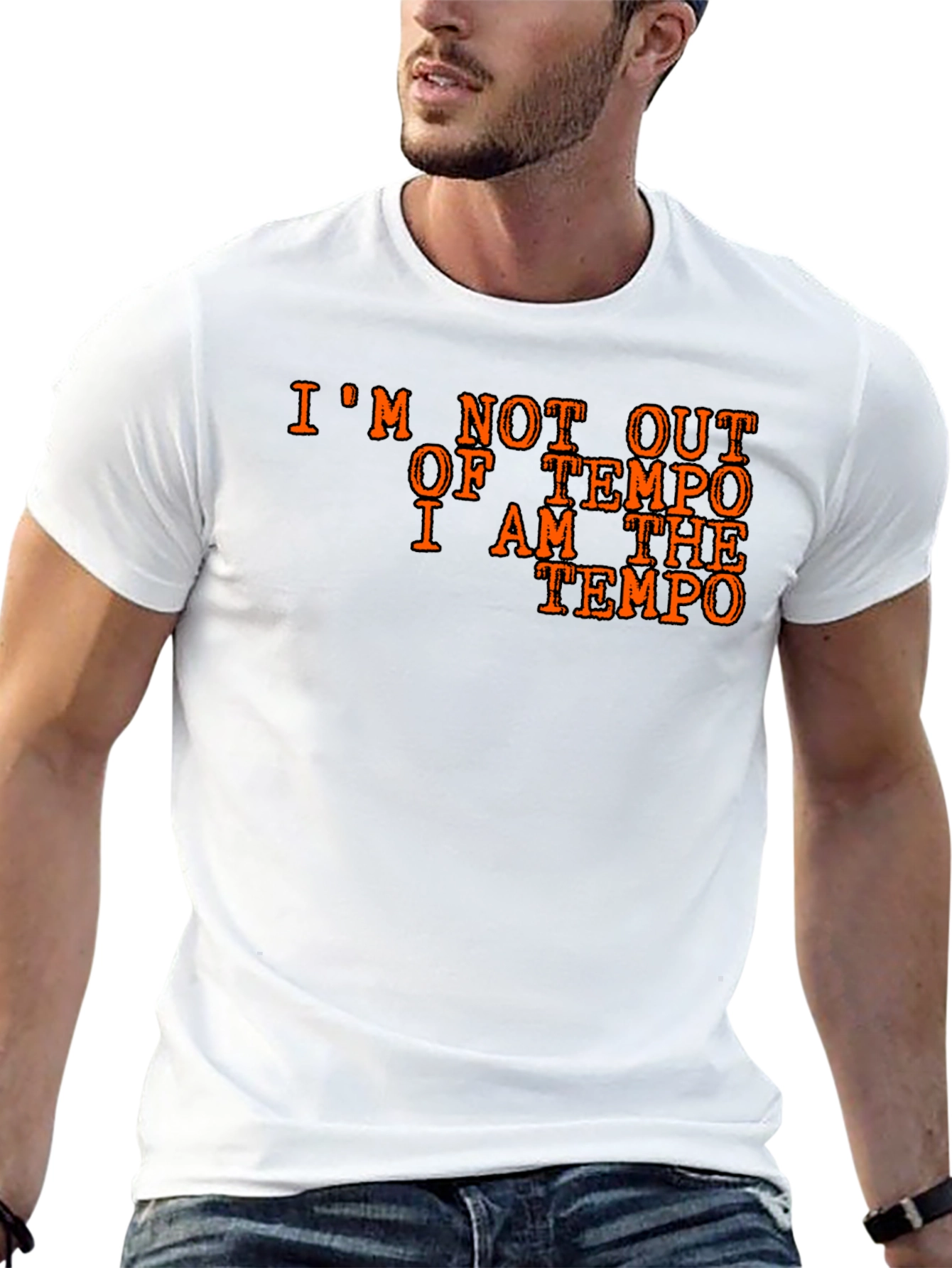 I Am The Tempo Black Cotton T-Shirt