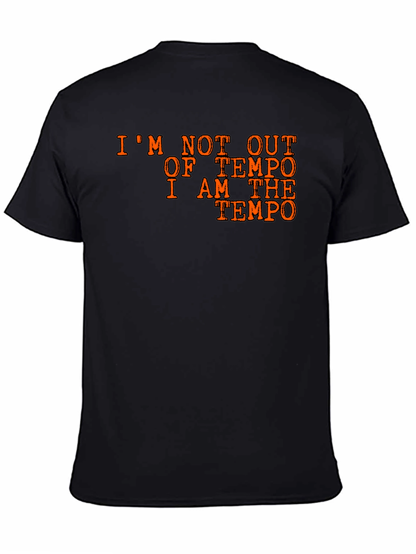 I Am The Tempo Black Cotton T-Shirt