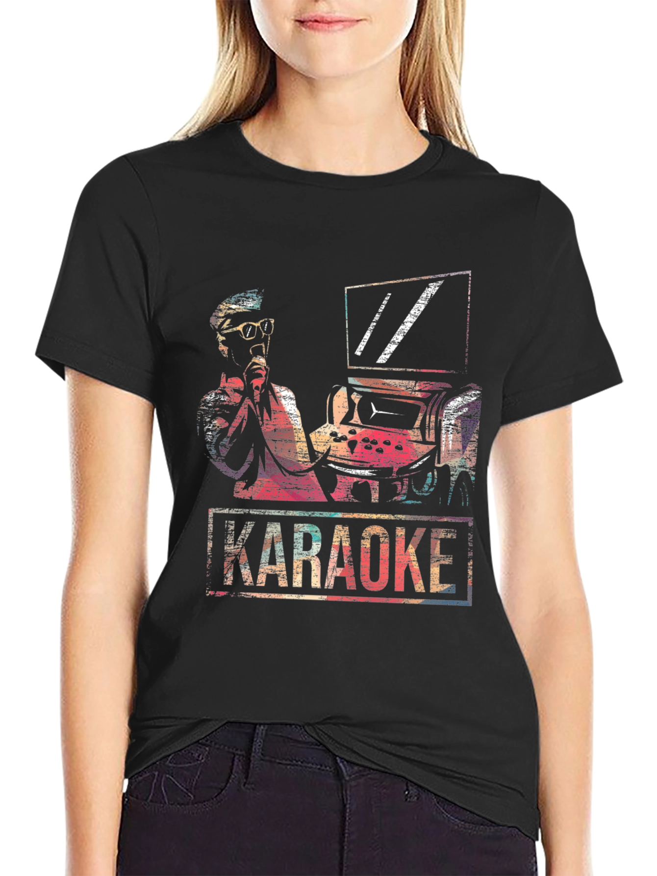 Karaoke Arcade T-Shirt - Retro Music Lover Tee