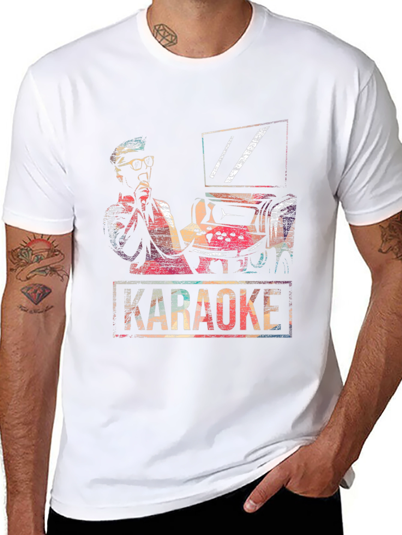 Karaoke Arcade T-Shirt - Retro Music Lover Tee