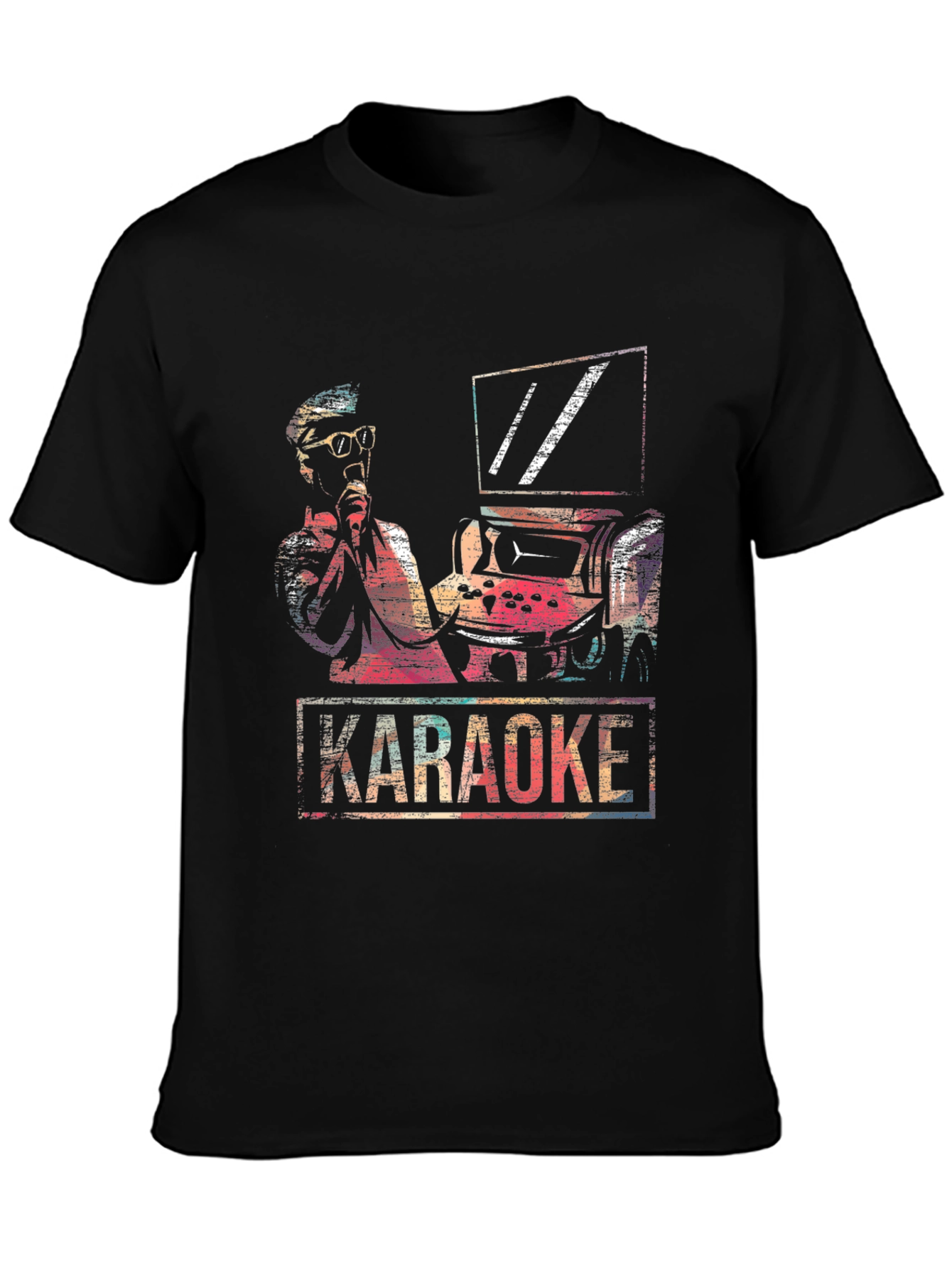 Karaoke Arcade T-Shirt - Retro Music Lover Tee