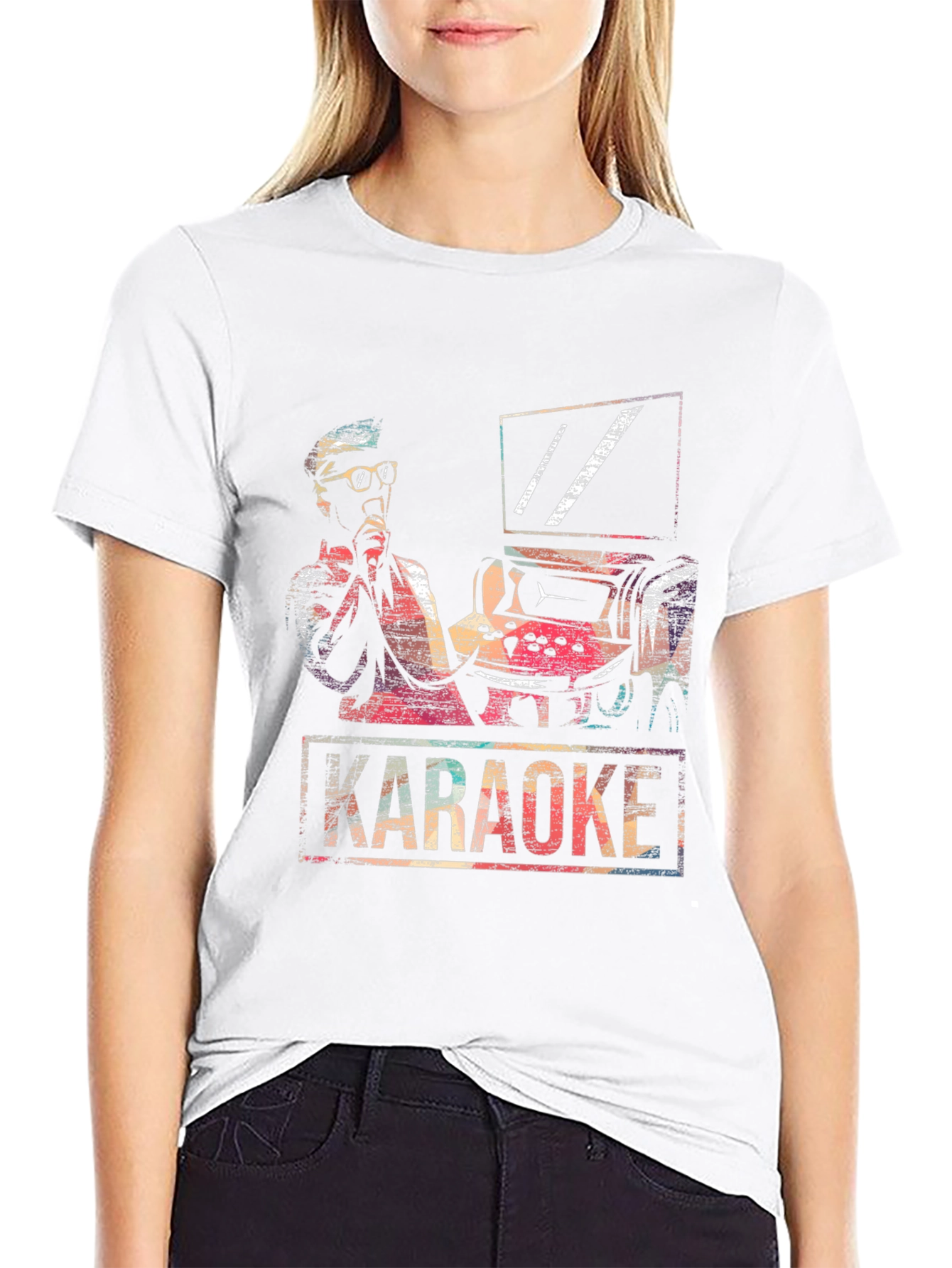 Karaoke Arcade T-Shirt - Retro Music Lover Tee