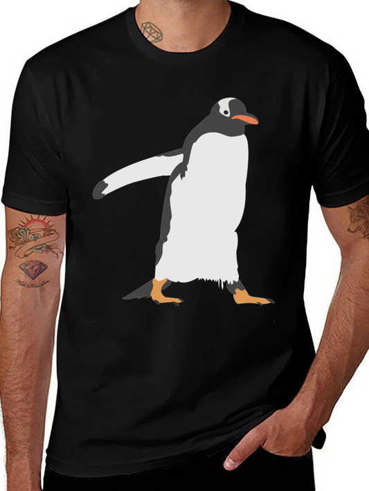 Penguin Graphic Print Black T-Shirt