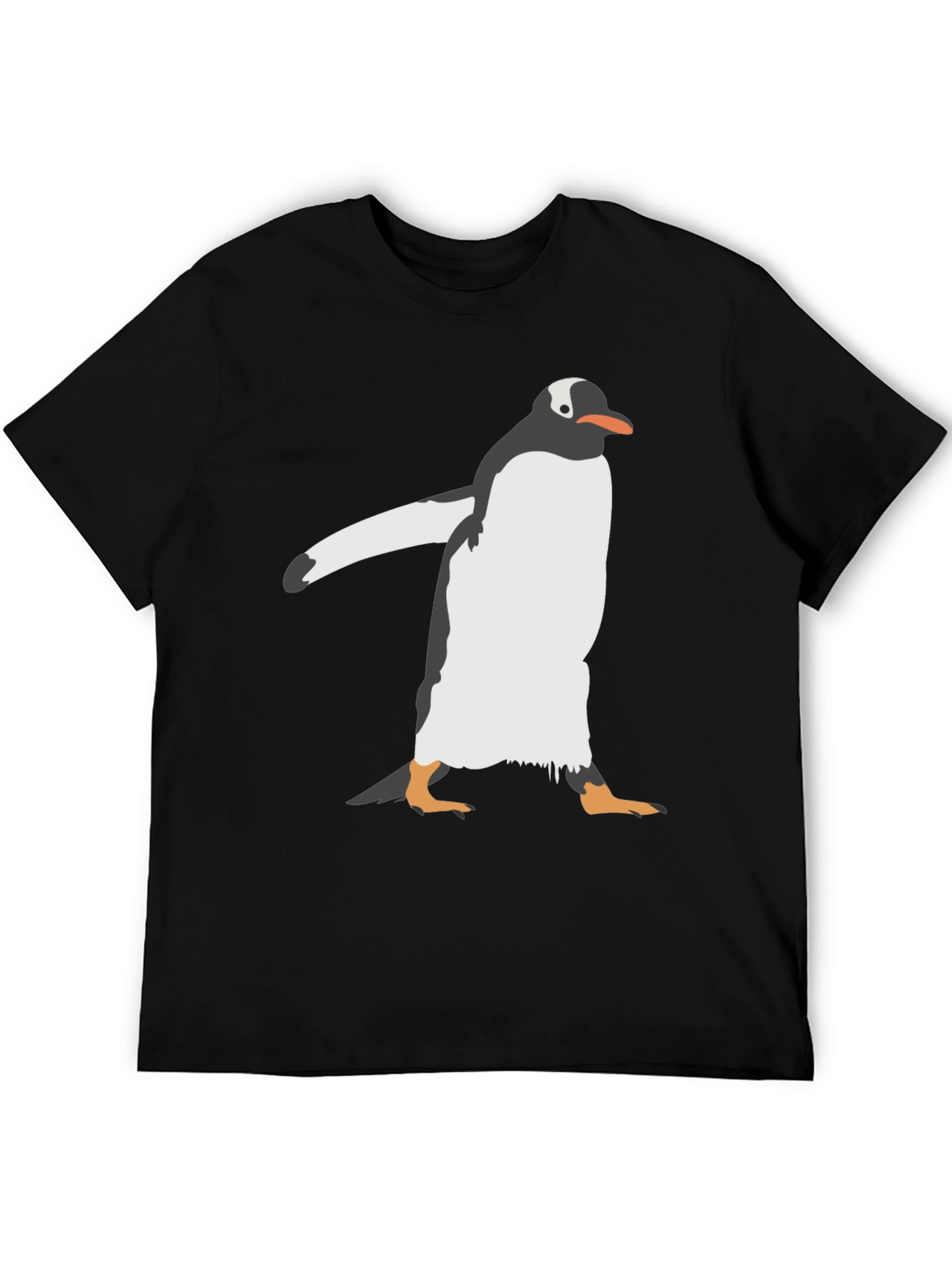 Penguin Graphic Print Black T-Shirt