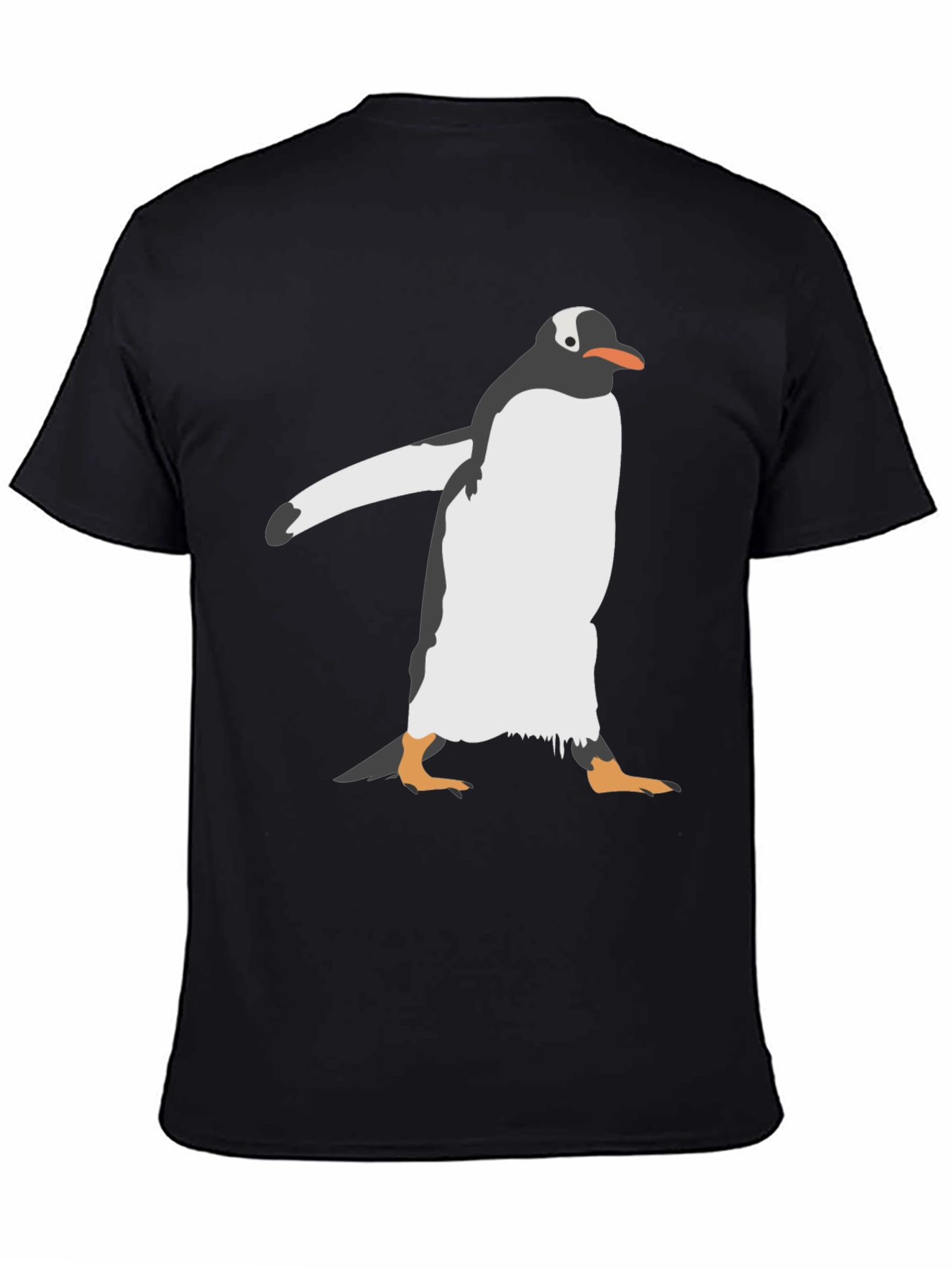 Penguin Graphic Print Black T-Shirt