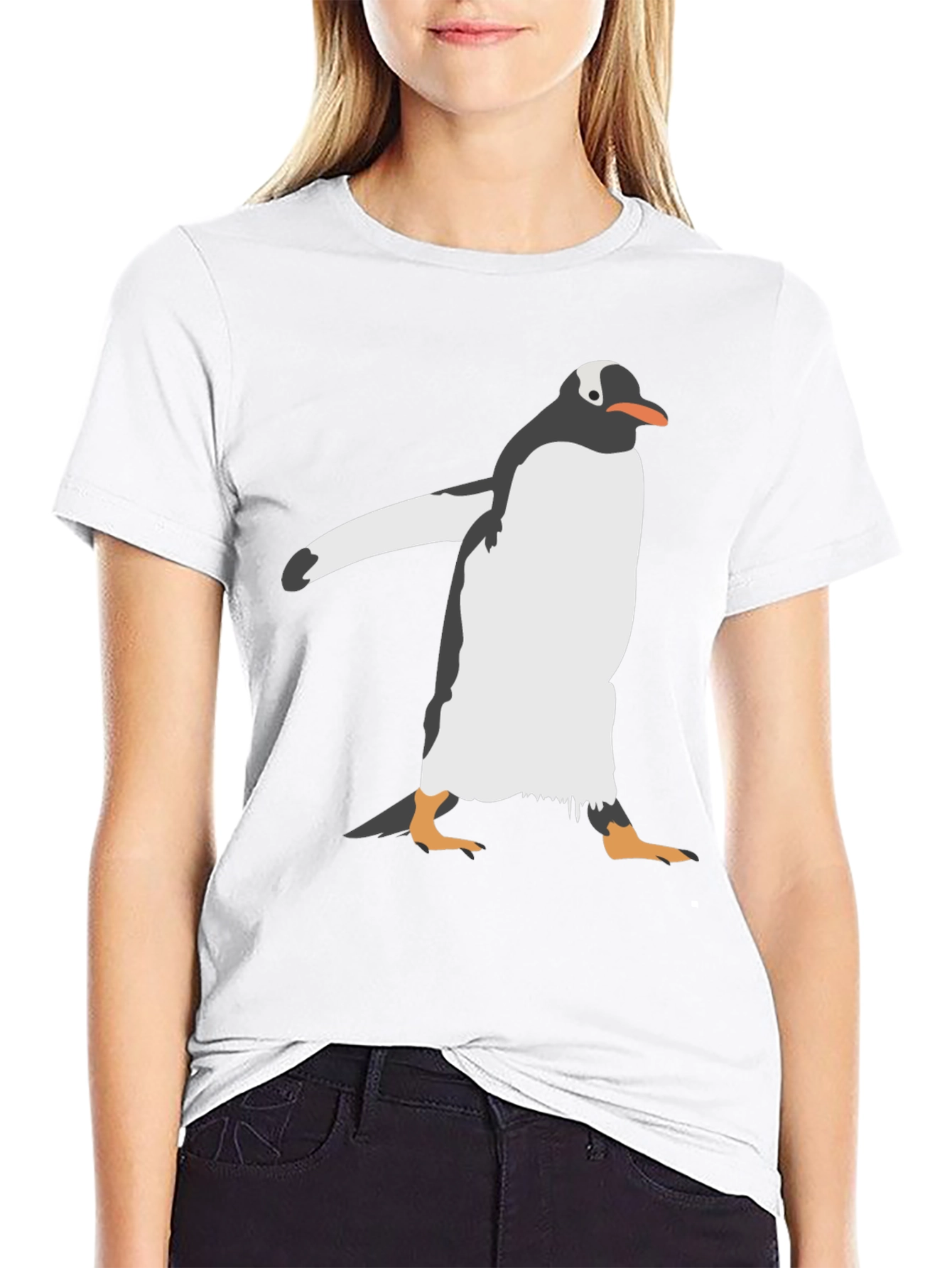 Penguin Graphic Print Black T-Shirt