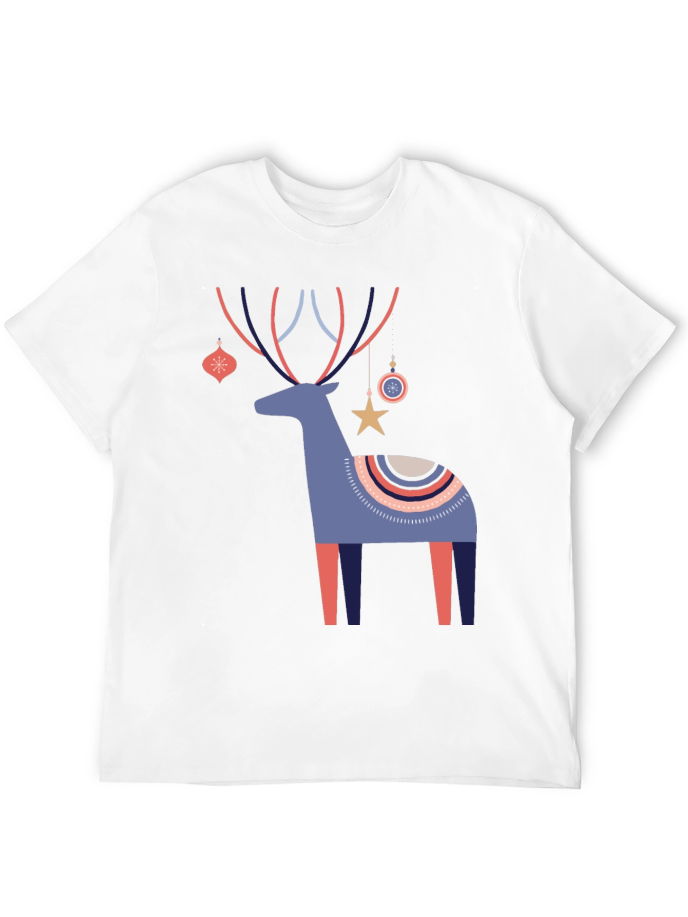 Festive Reindeer Graphic Tee - Holiday Cheer