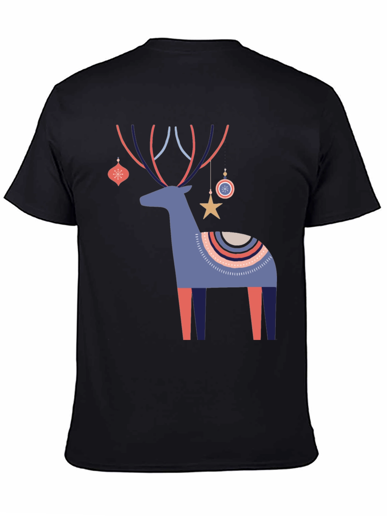 Festive Reindeer Graphic Tee - Holiday Cheer