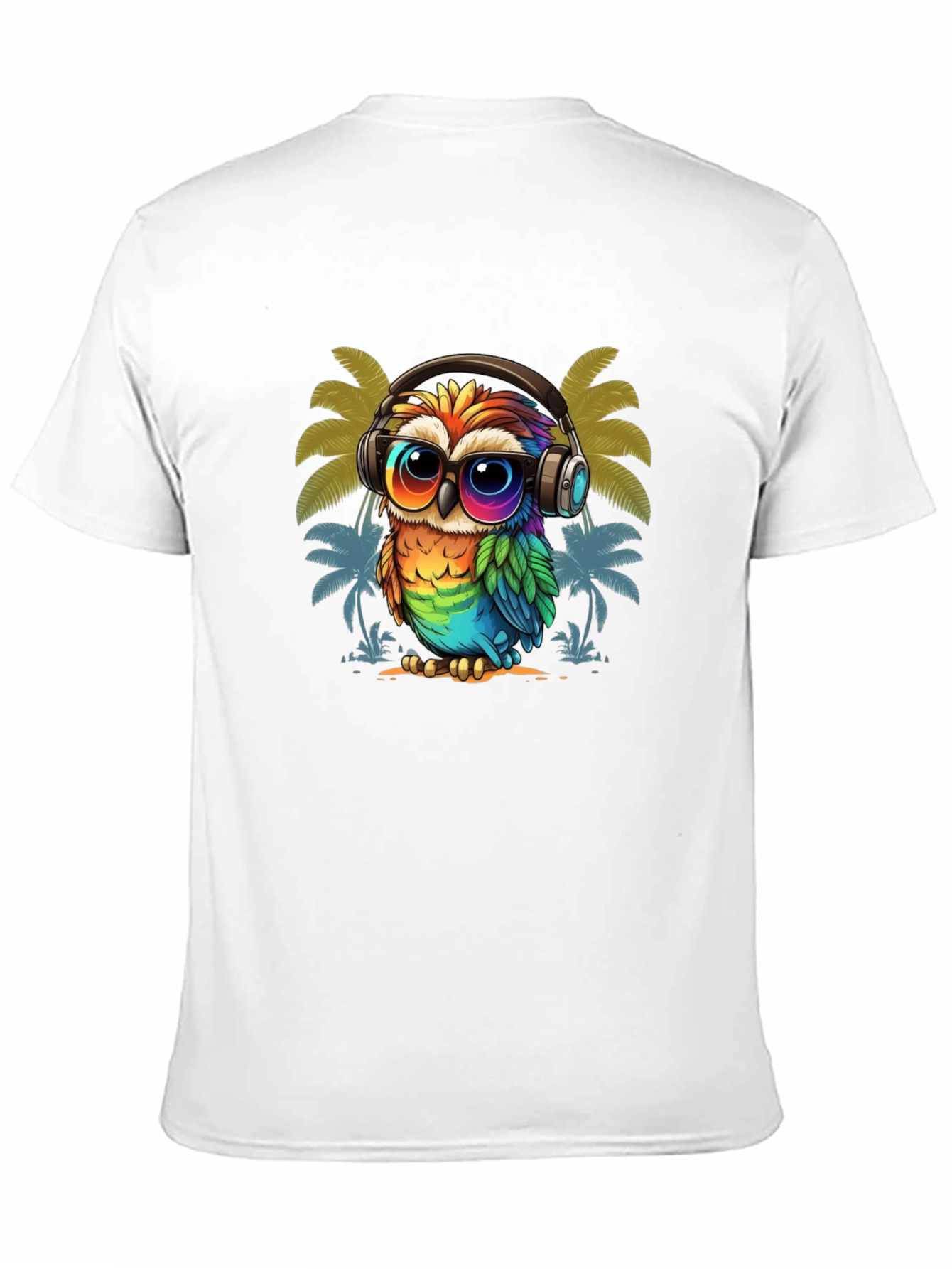 Cool Owl Graphic Tee - Tropical Vibe