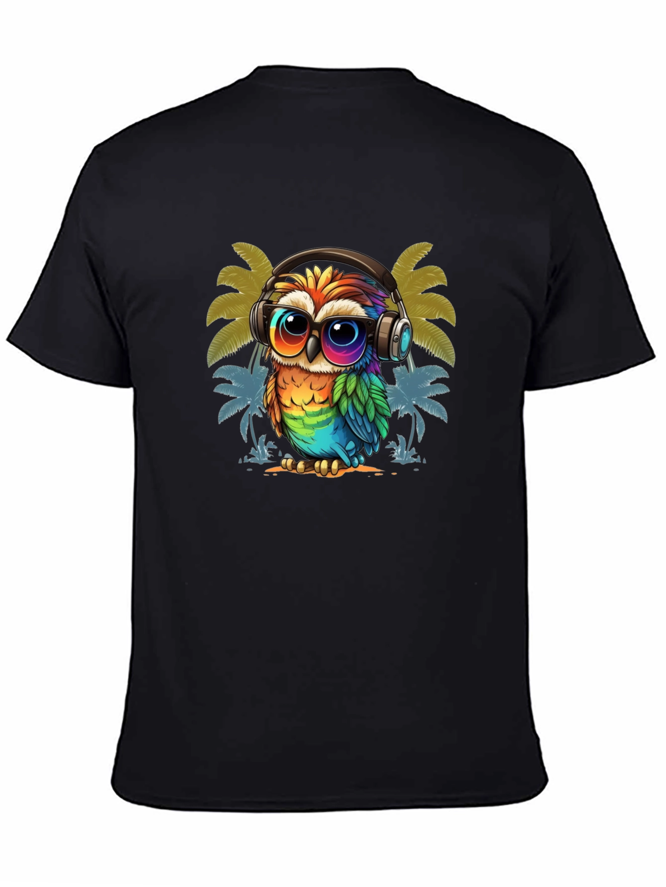 Cool Owl Graphic Tee - Tropical Vibe