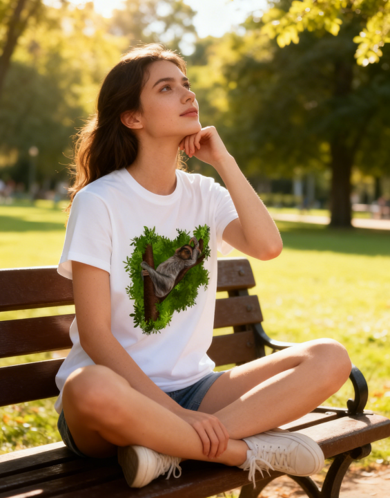 Cute Sloth Jungle Graphic T-Shirt - Animal Lover Casual Comfort Tee