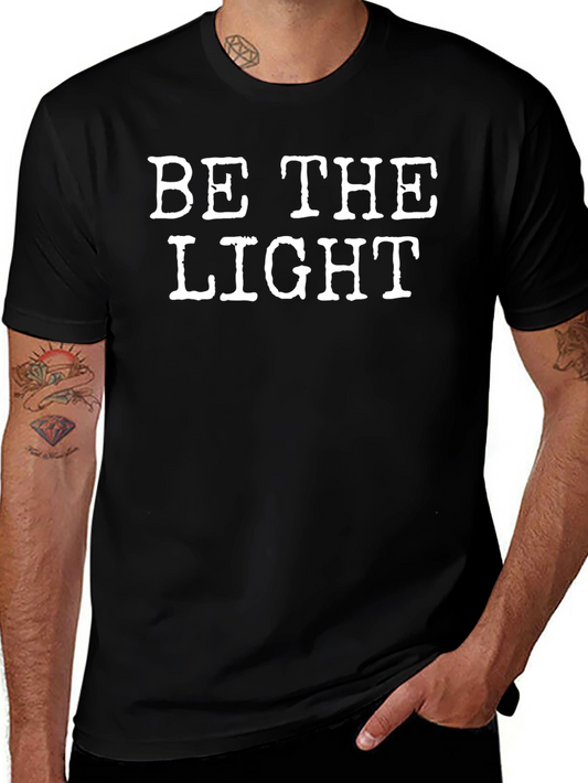 Be the Light Graphic Tee - Black Cotton T-Shirt
