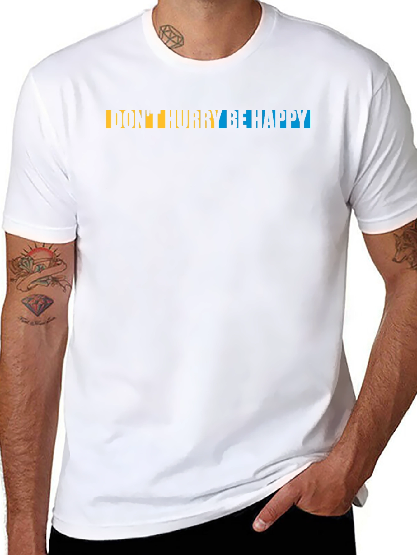 Dont Worry Be Happy T-Shirt - Graphic Print
