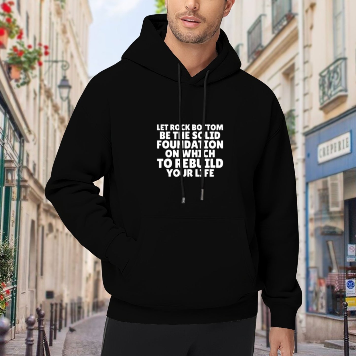 Trendy New Unisex Black Hoodie - Pastel Abstract Design - Cozy Pullover - American Direct Shipping