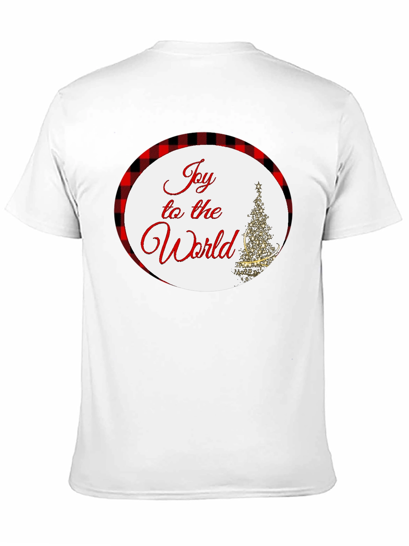 Joy To The World Plaid Holiday T-Shirt
