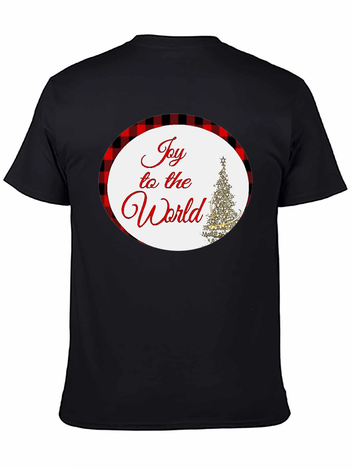 Joy To The World Plaid Holiday T-Shirt
