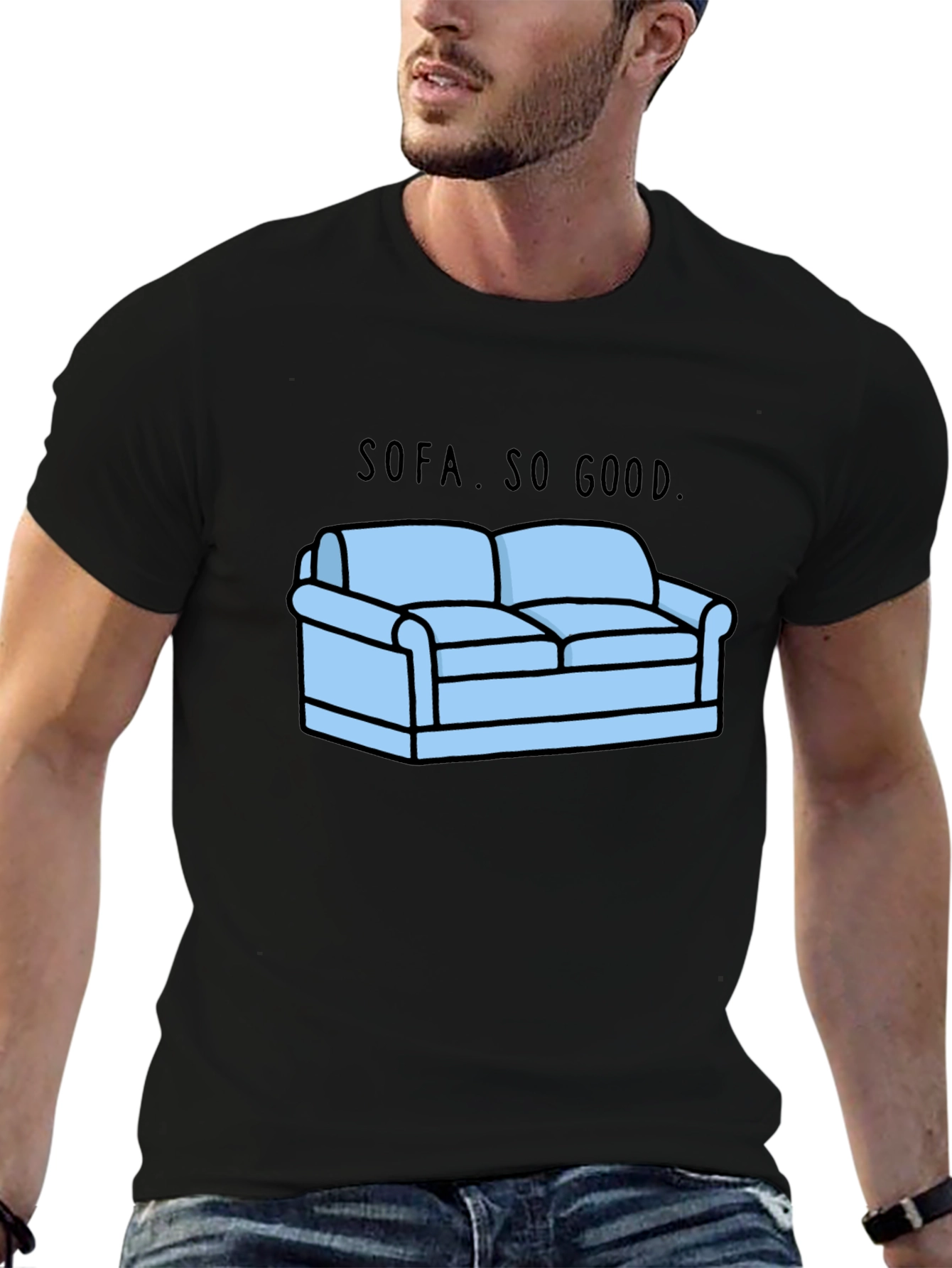 Sofa So Good Graphic T-Shirt - Black