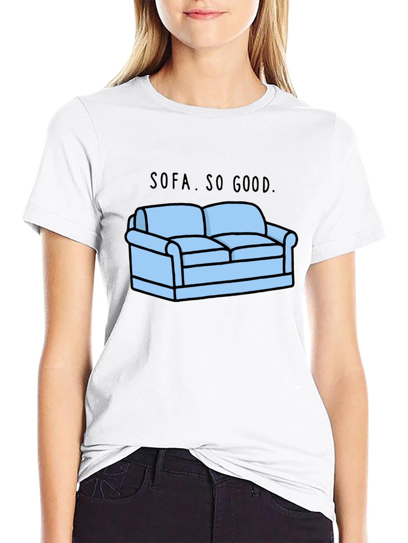 Sofa So Good Graphic T-Shirt - Black