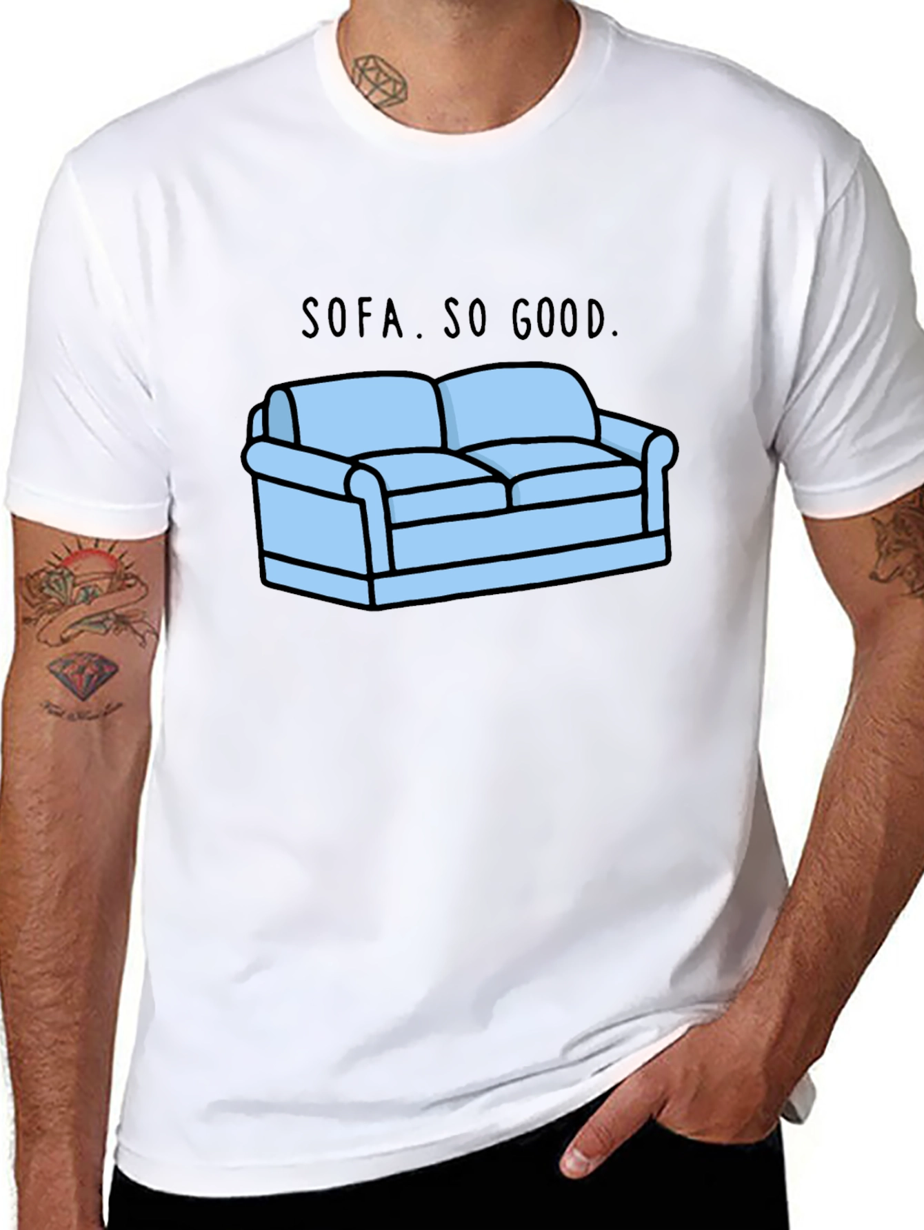 Sofa So Good Graphic T-Shirt - Black