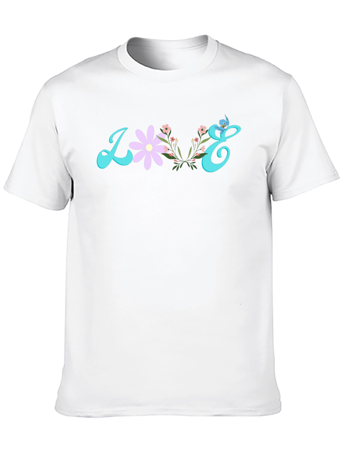 Floral Love Graphic T-Shirt - Black Cotton Tee