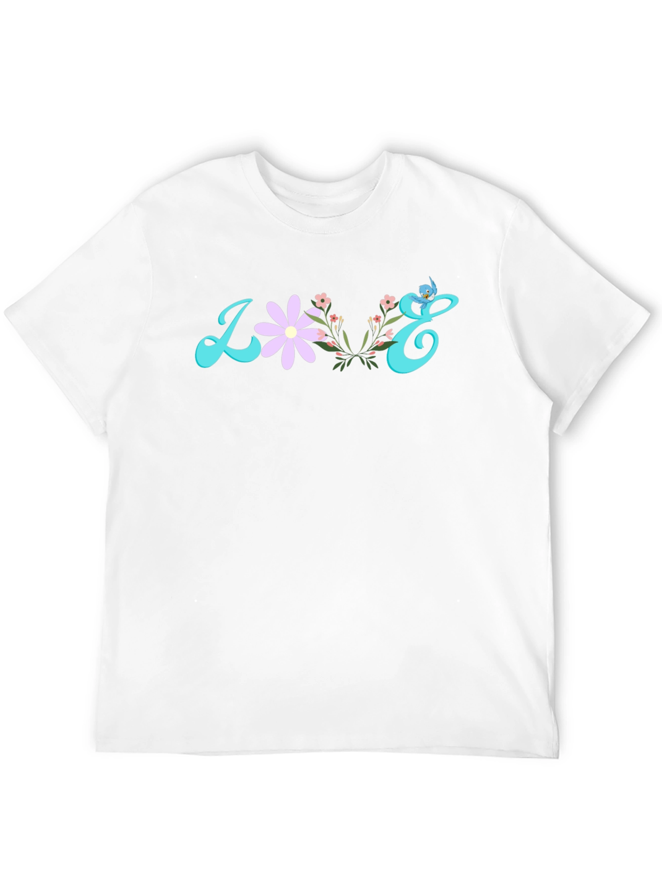 Floral Love Graphic T-Shirt - Black Cotton Tee