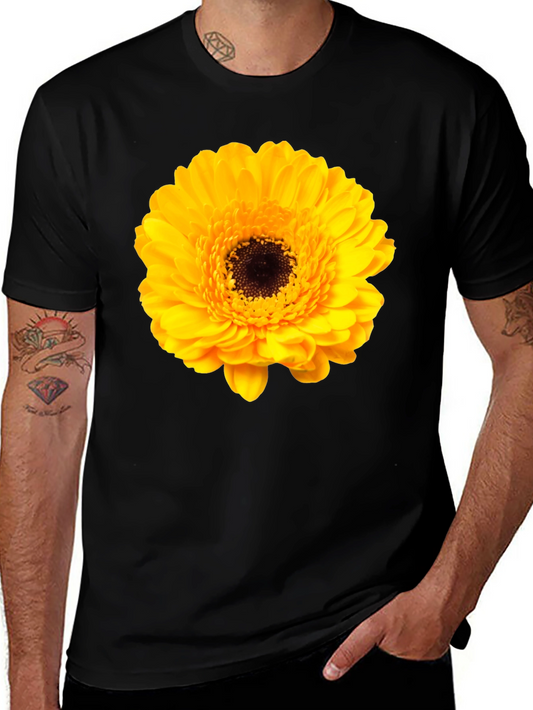 Floral Graphic Tee: Yellow Gerbera T-Shirt