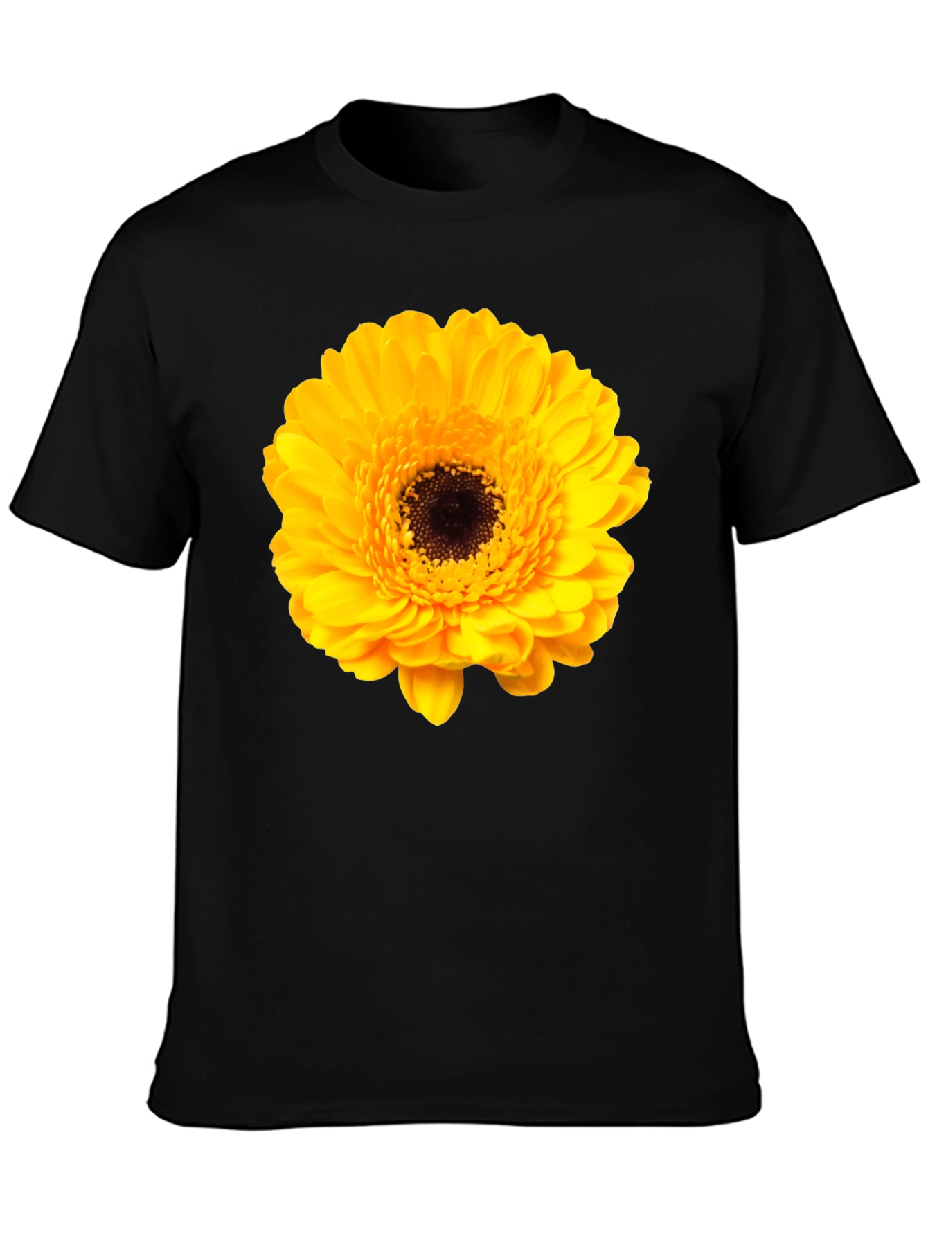 Floral Graphic Tee: Yellow Gerbera T-Shirt