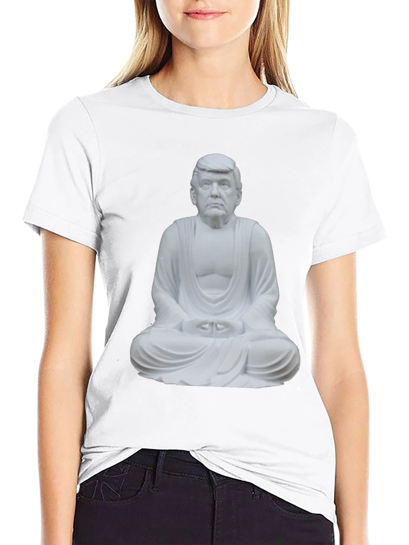 Trump Buddha Graphic Tee - Unique Political Statement Shirt