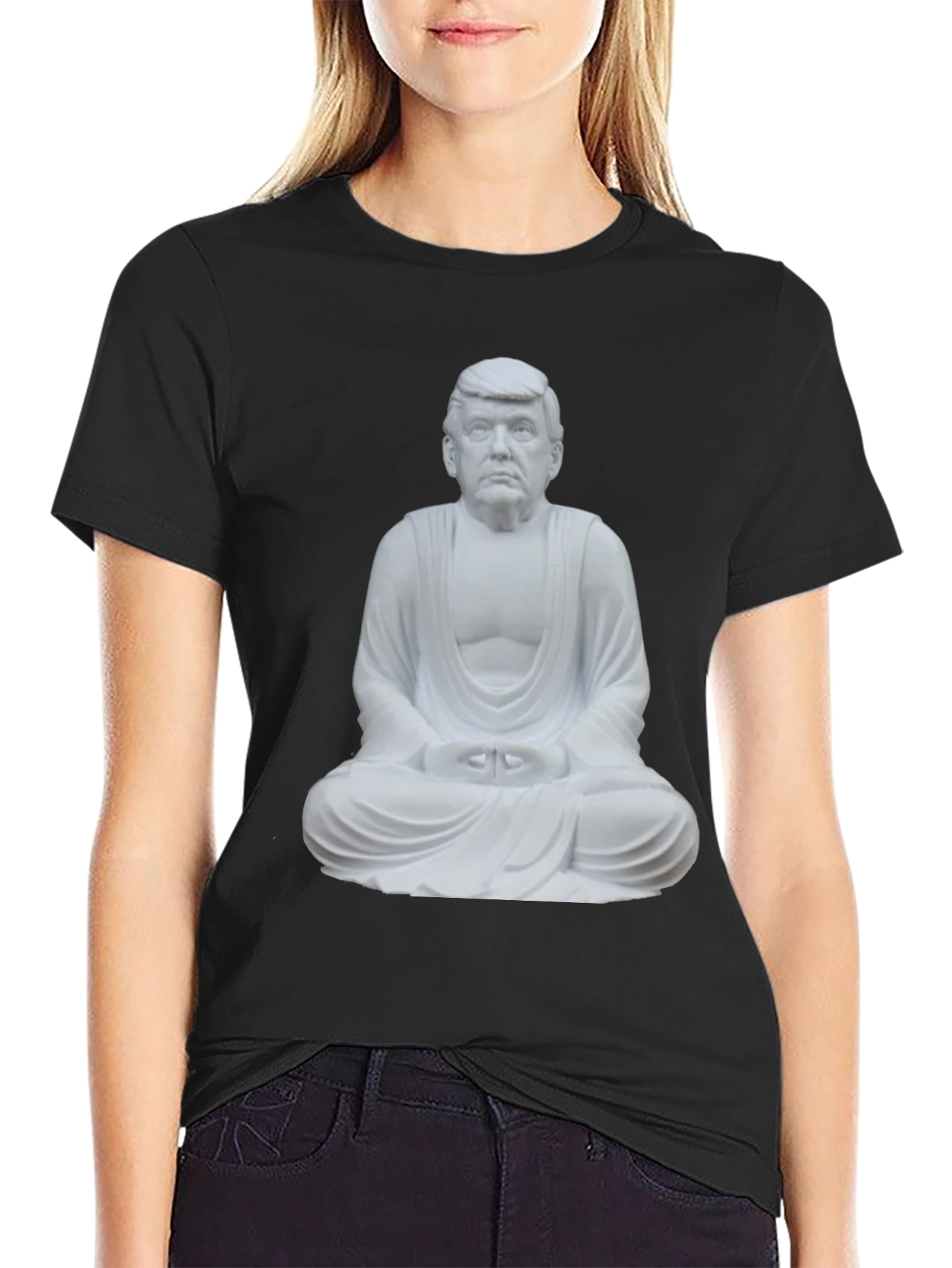 Trump Buddha Graphic Tee - Unique Political Statement Shirt