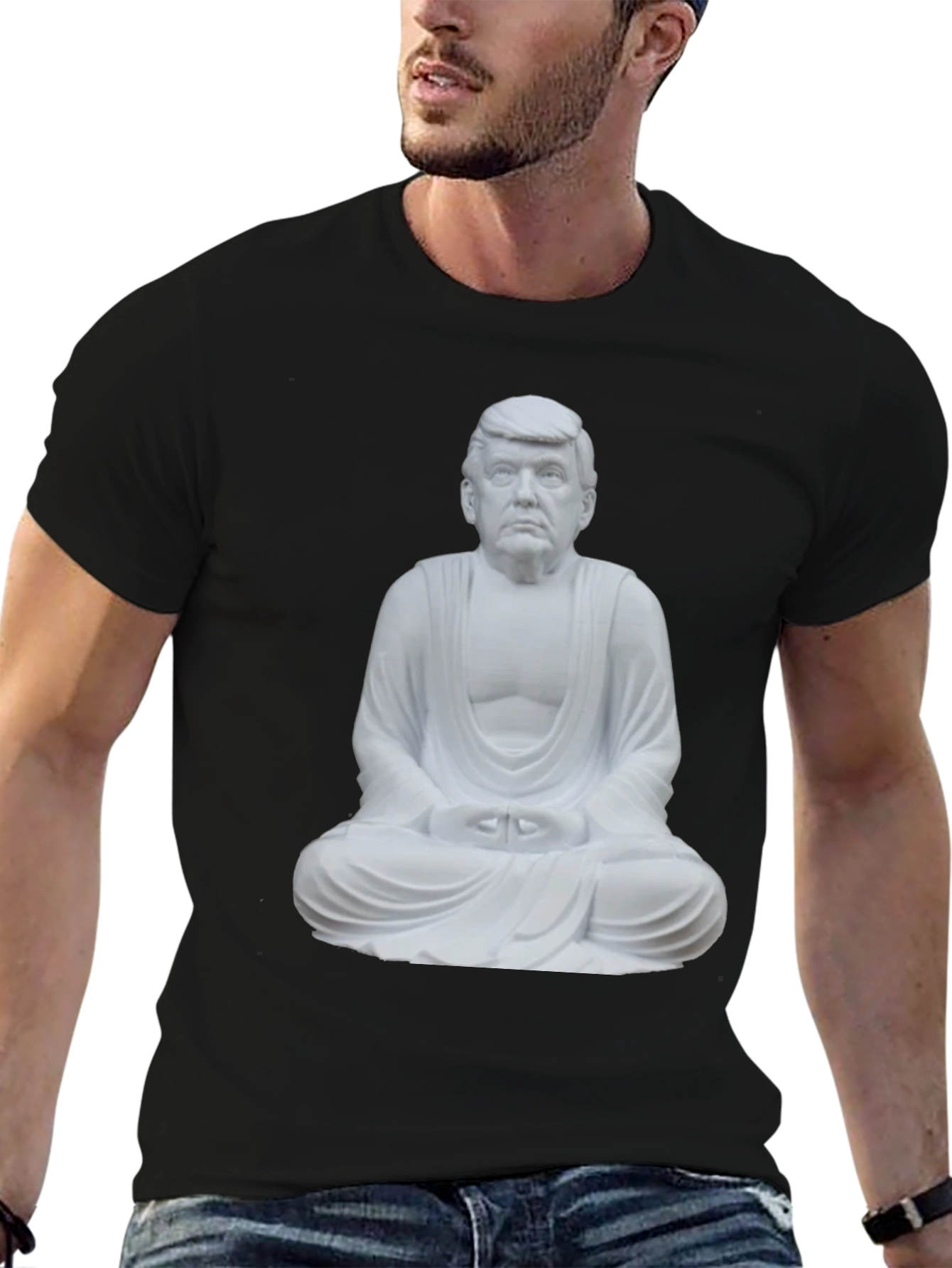 Trump Buddha Graphic Tee - Unique Political Statement Shirt