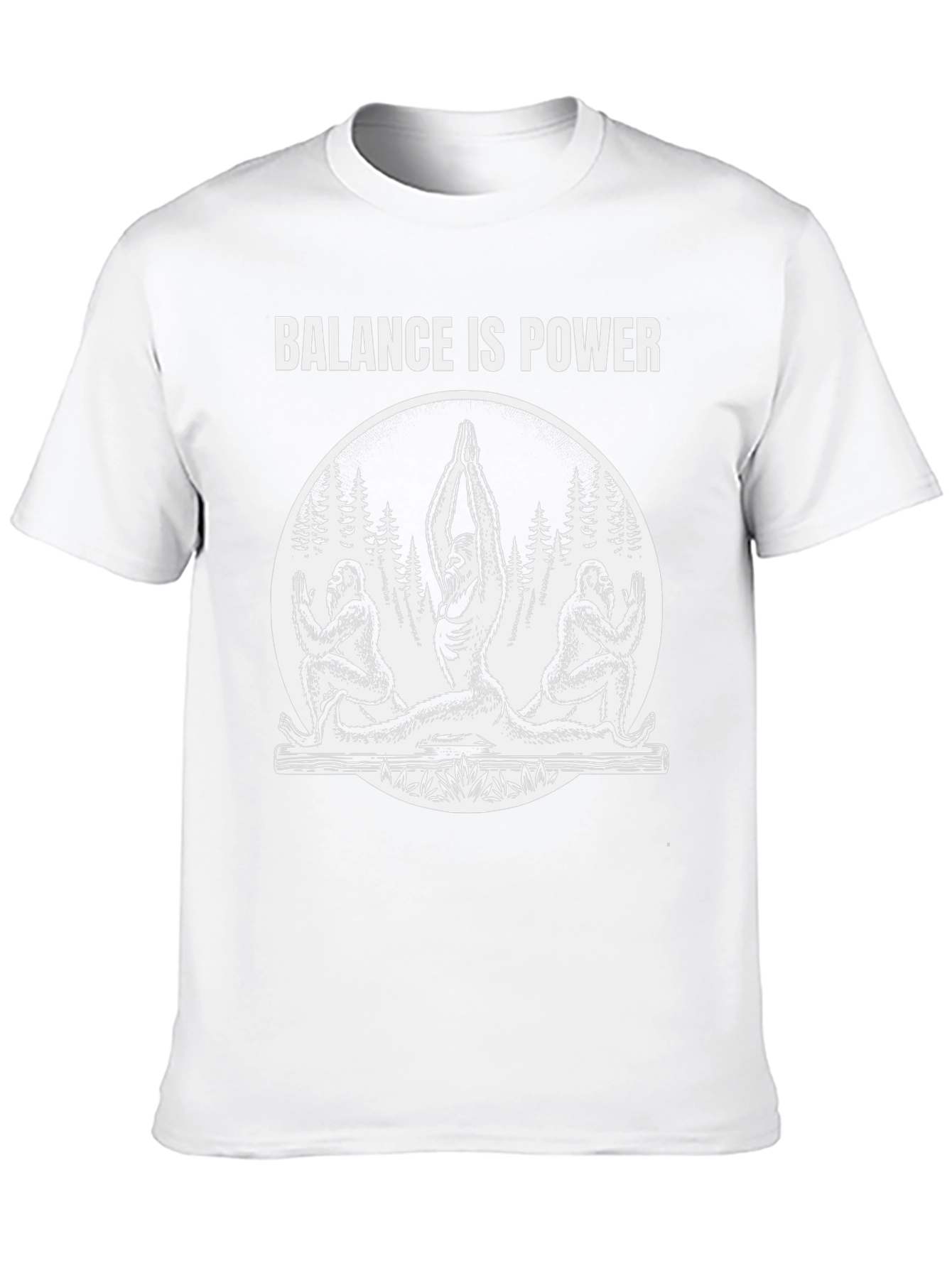 Balance Is Power Bigfoot Yoga Tee