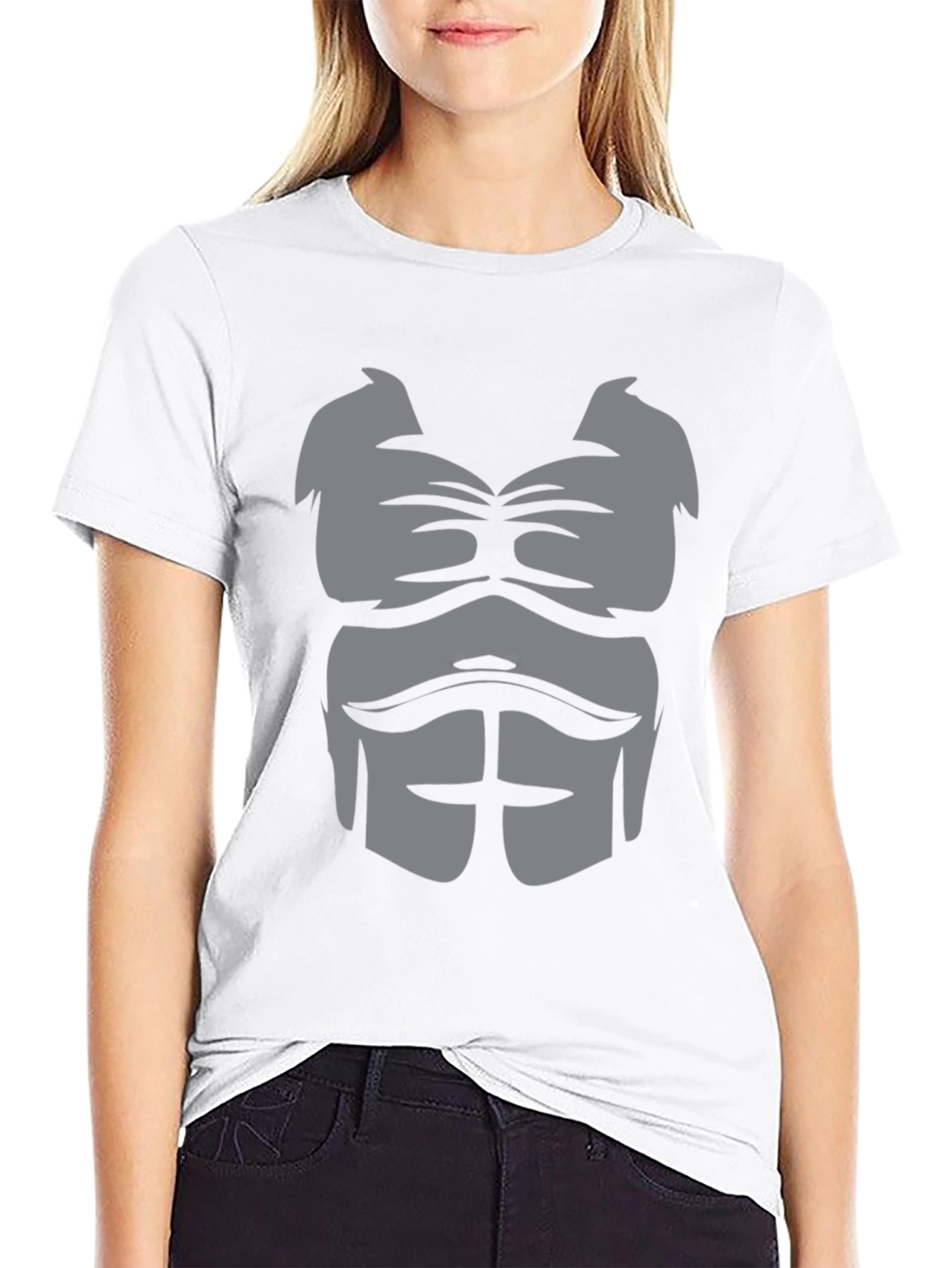 Muscle Chest Graphic Tee - Black T-Shirt