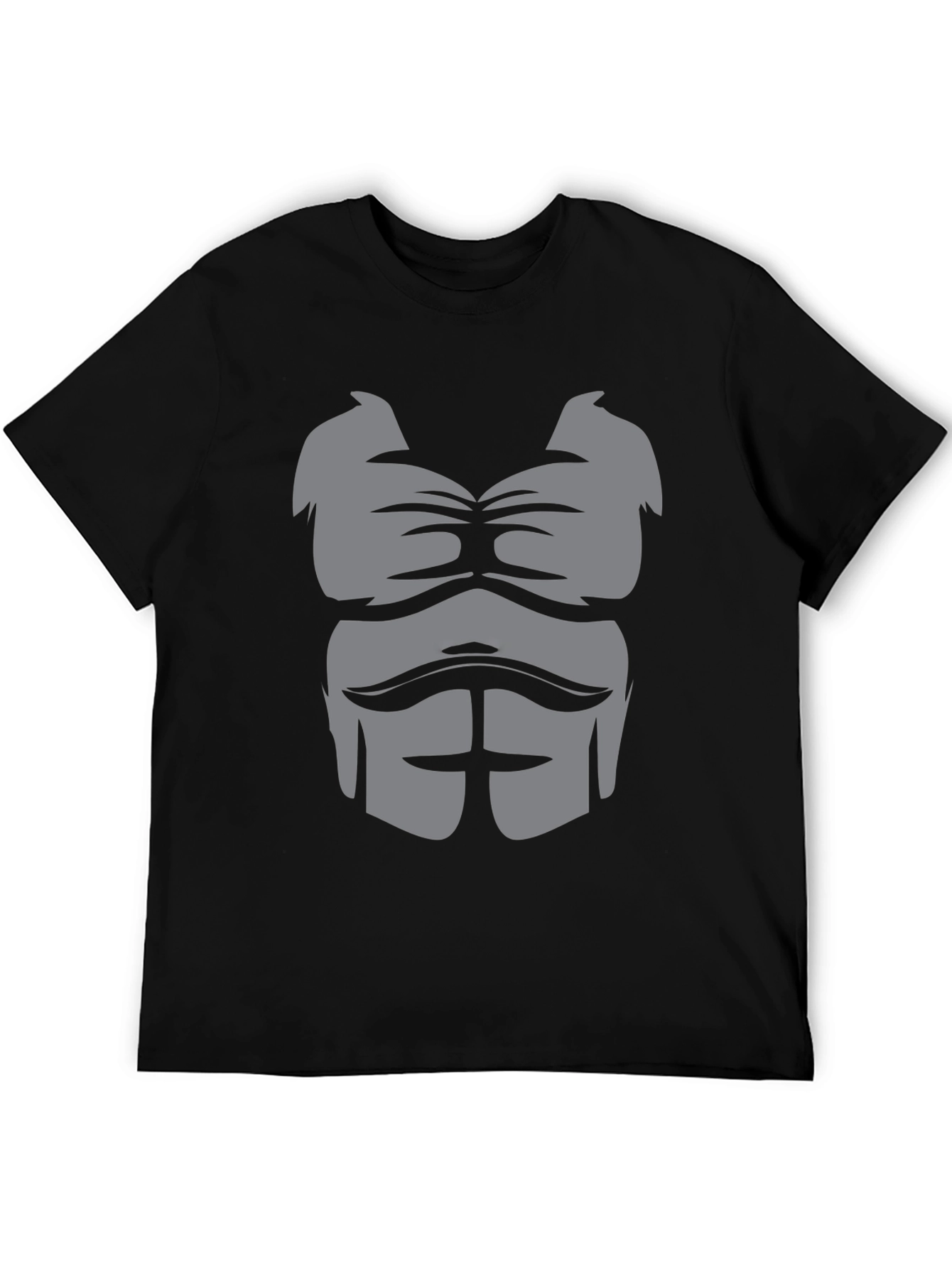 Muscle Chest Graphic Tee - Black T-Shirt