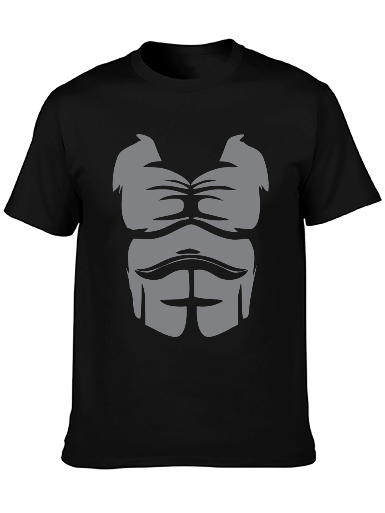 Muscle Chest Graphic Tee - Black T-Shirt