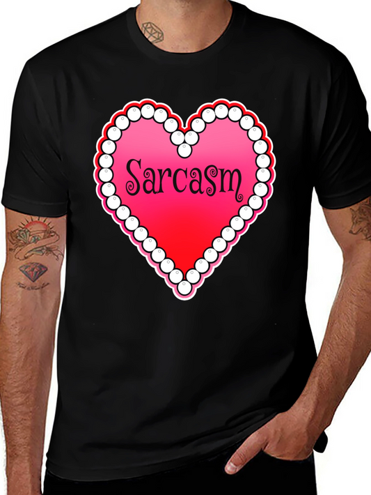 Sarcasm Heart Graphic Tee - Casual Statement Shirt