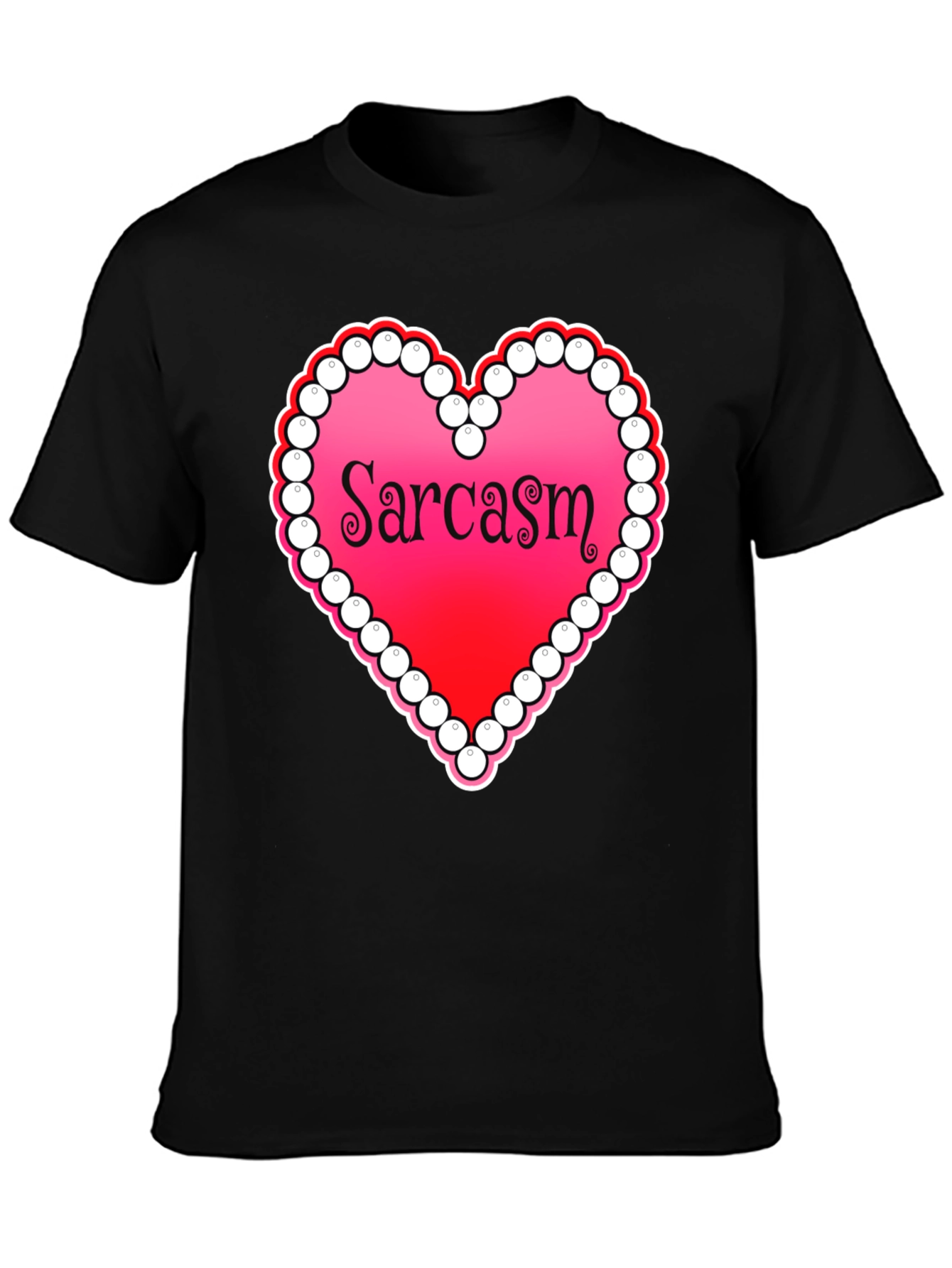 Sarcasm Heart Graphic Tee - Casual Statement Shirt
