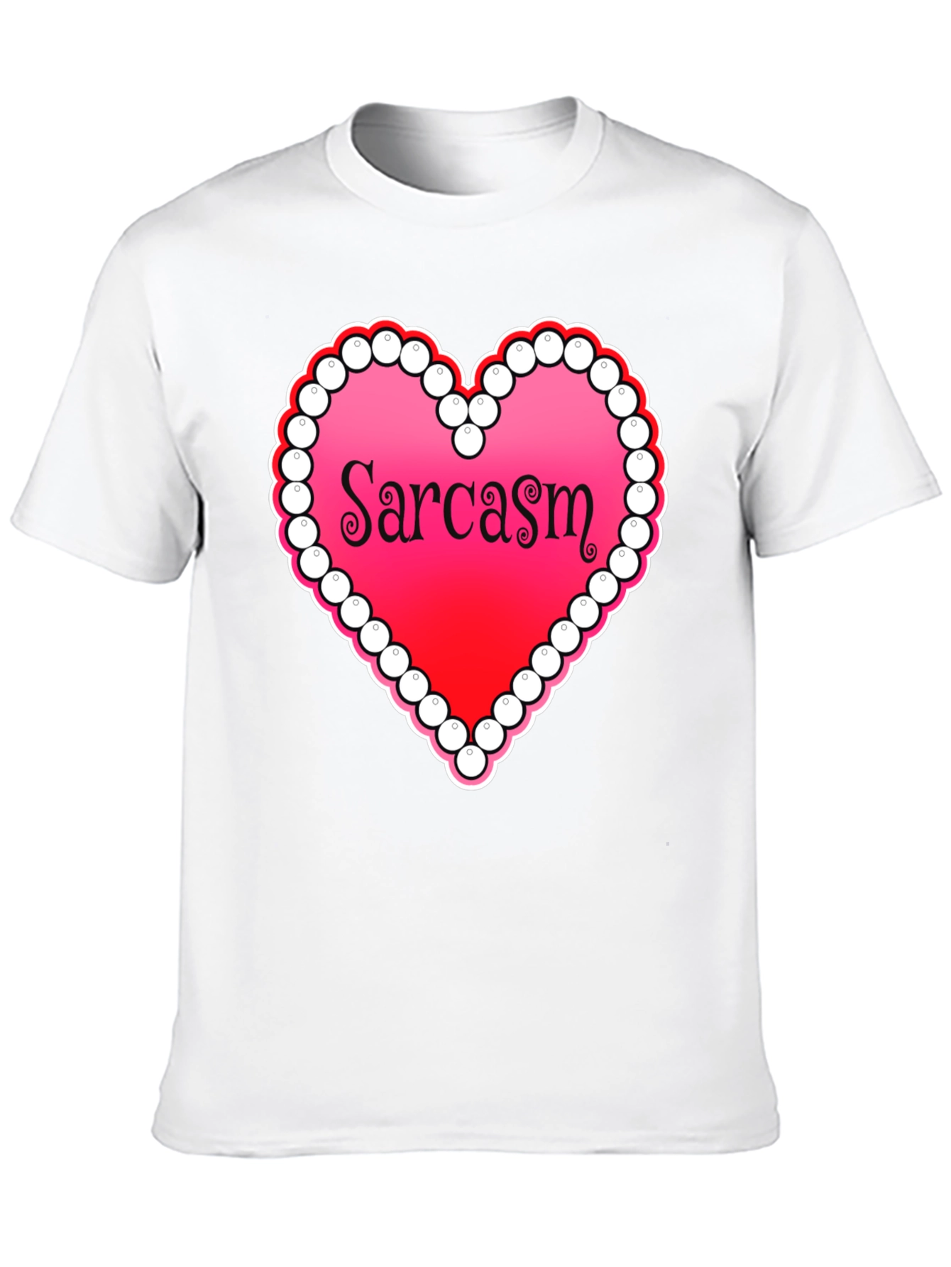 Sarcasm Heart Graphic Tee - Casual Statement Shirt