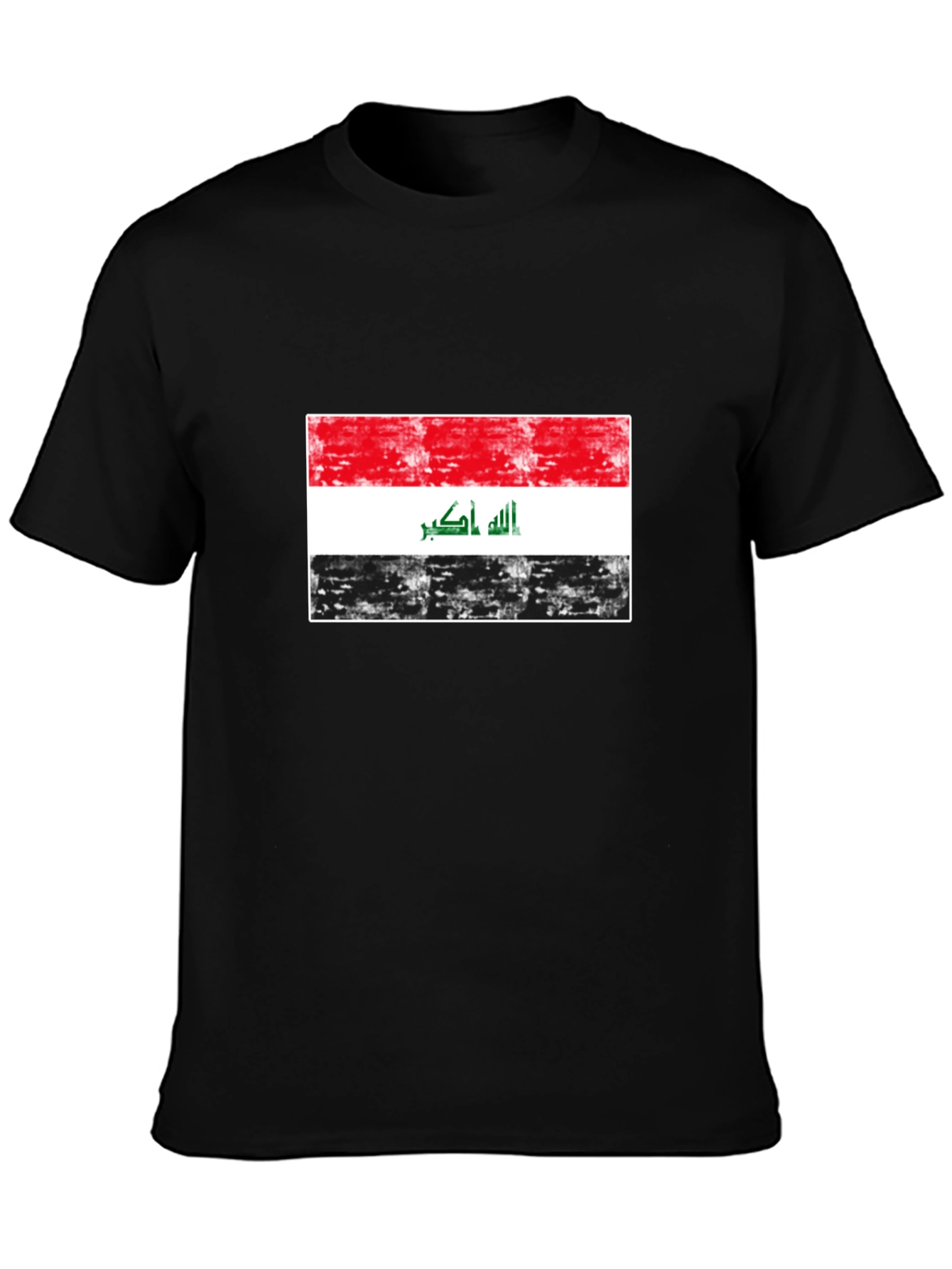 Iraq Flag T-Shirt - Distressed Design